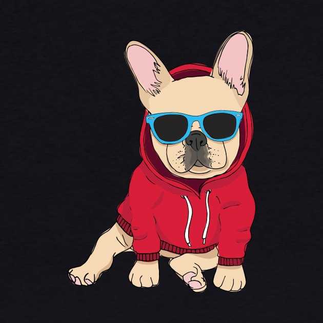 Hipster Frenchie (Fawn) by Megan Roy